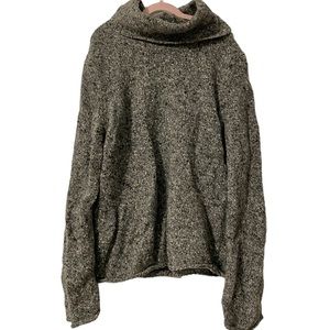 Express Vintage Knitted Gray Cowl Neck Sweater